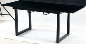 Square Extendable Dining Table With Metal Leg, Modern Space Saving Kitchen Table For Living Room by Couch.com