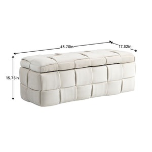 Upholstered Storage Ottoman With Safety Hinge by Couch.com
