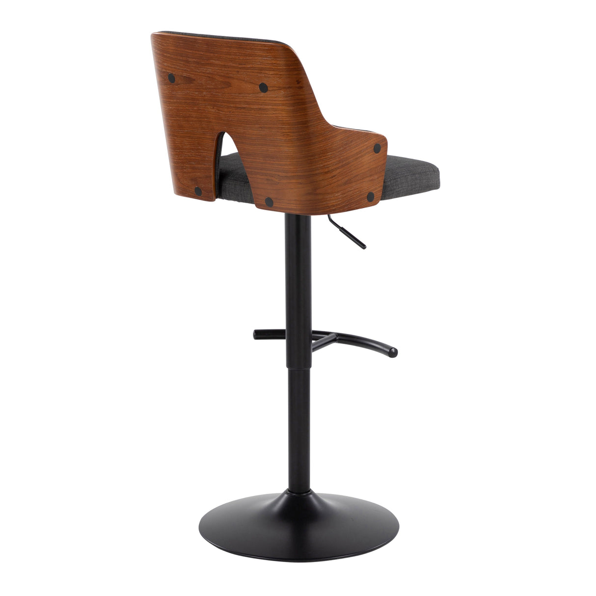 Stella - Contemporary Adjustable Barstool Stool & Swivel With Rounded T Footrest (Set of 2) by Couch.com