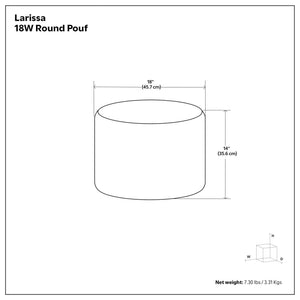 Larissa - Handcrafted Round Braided Pouf