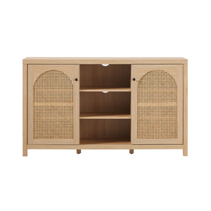 Transitional 2 Door Sideboard With Arched Rattan Panels by Couch.com