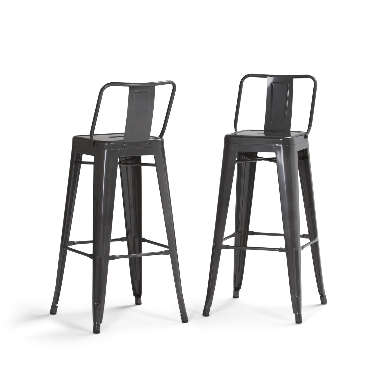 Rayne - Curved Back Metal Stool (Set of 2) by Couch.com