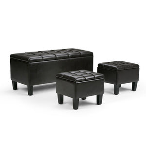 Dover - 3 Piece Storage Ottoman Contemporary Design by Couch.com