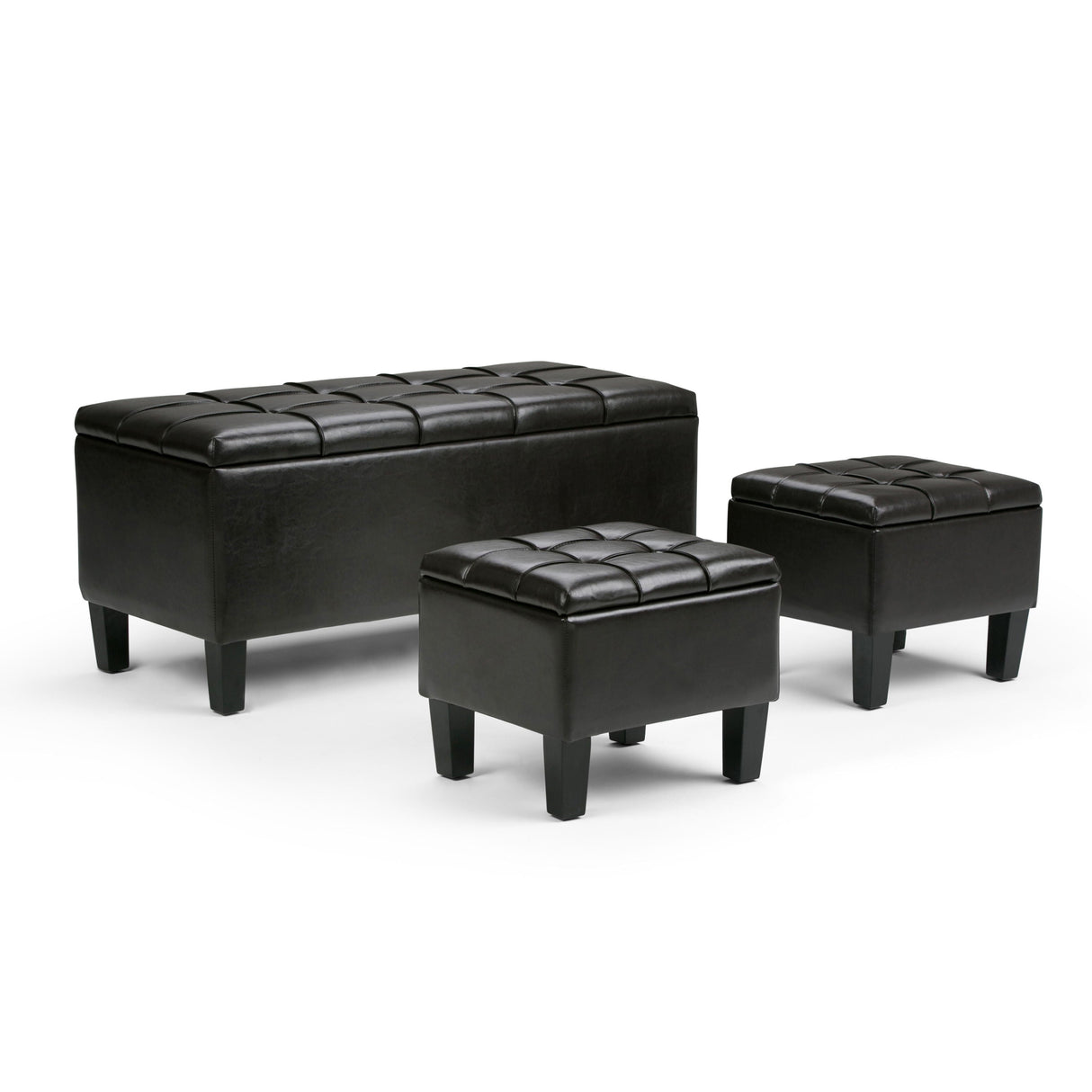 Dover - 3 Piece Storage Ottoman Contemporary Design by Couch.com