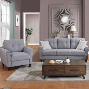 Modern Living Room Sofa Set Linen Upholstered Couch Furniture For Home Office by Couch.com