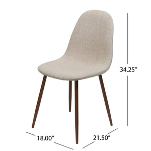 Elegant Dining Chair Set With Fabric Upholstery