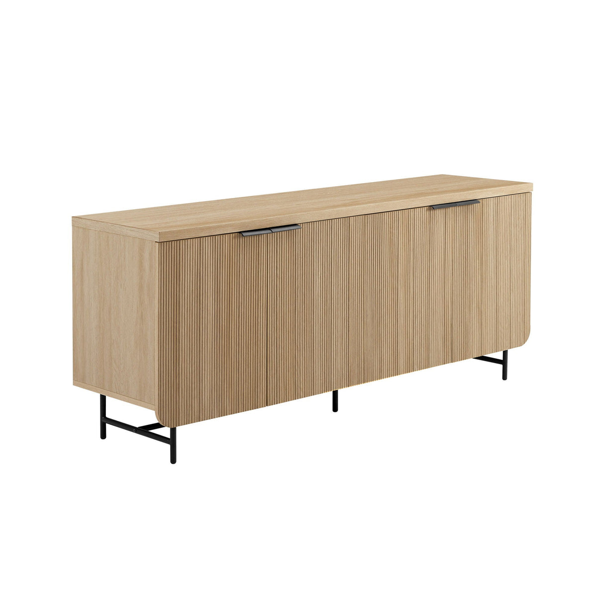 Modern Fluted Door Minimalist Storage Sideboard by Couch.com
