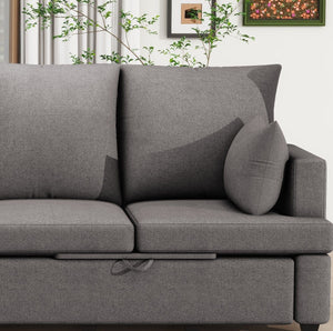 4 Seat Chenile Sectional Sofa Set With 2 Pilows, Freely Combinable by Couch.com
