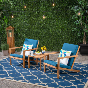 Celestaria 3 Piece Outdoor Chat Set with Adirondack Chairs