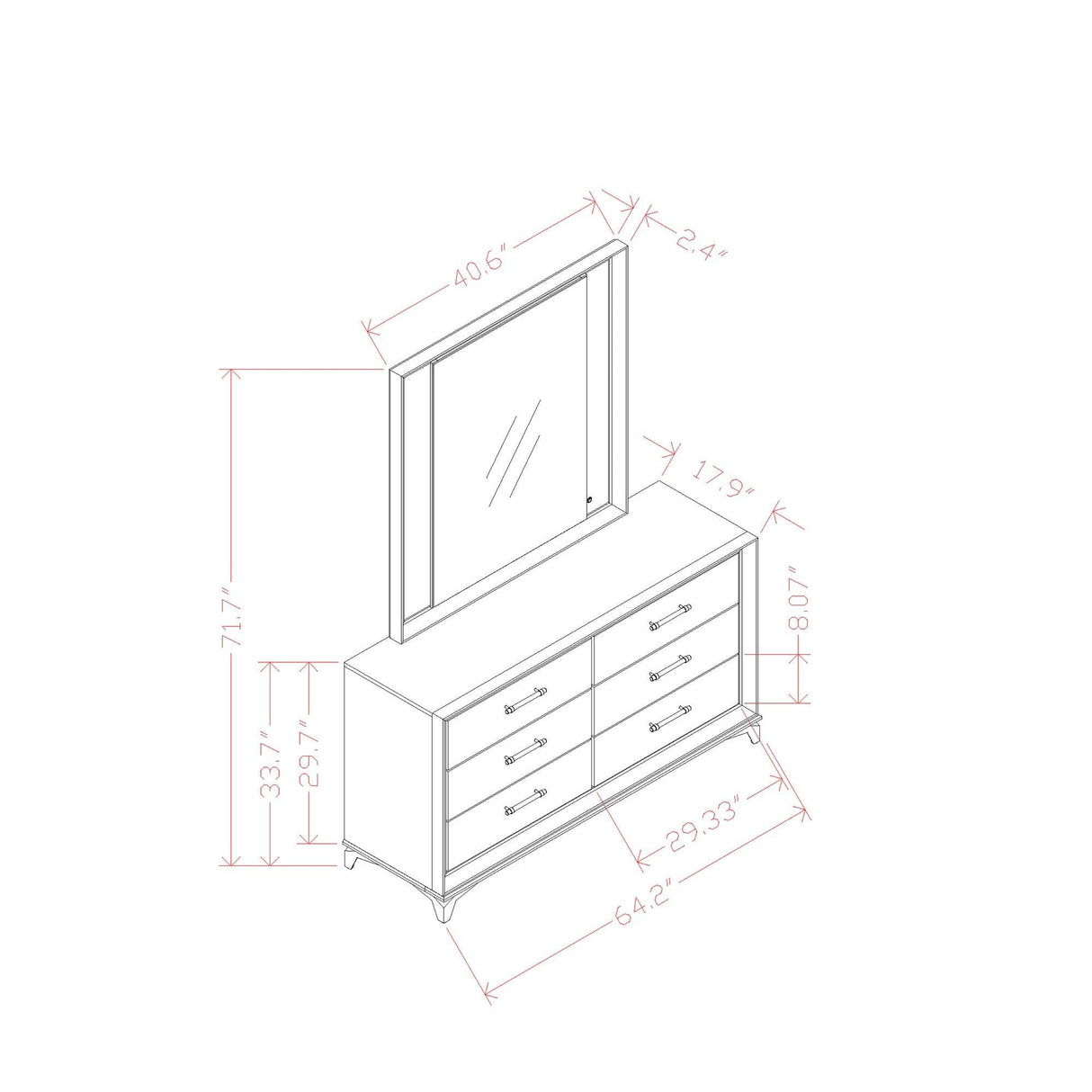 Star - Dresser - White