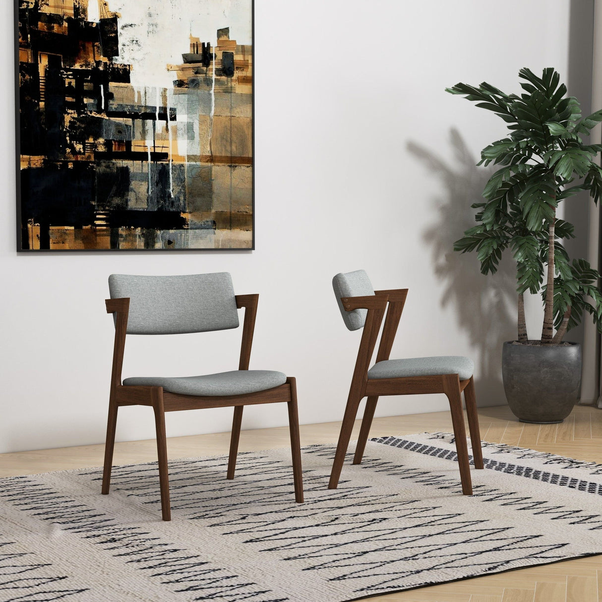 Edwin - Mid-Century Modern Dining Chair (Set of 2) by Couch.com