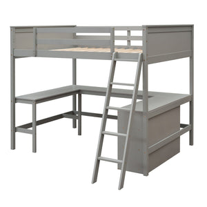 Loft Bed With Shelves With Desk by Couch.com