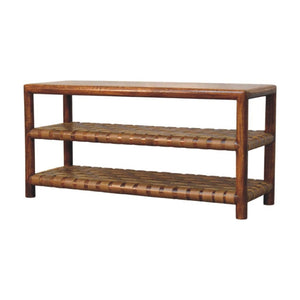 Regency Woven 2 Slot Shoe Rack - Brown by Couch.com