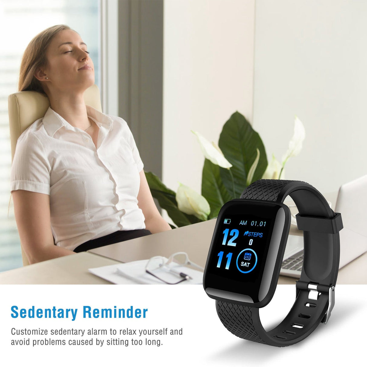 1.3\'\' Fitness Tracker IP67 Waterproof Activity Tracker Smart Bracelet w/Heart Rate Sleep Monitor Pedometer by DirectDeals