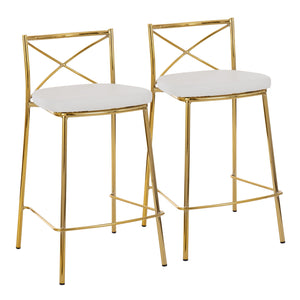 Modern Charlotte - Contemporary Fixed Height Counter Stool (Set of 2) by Couch.com