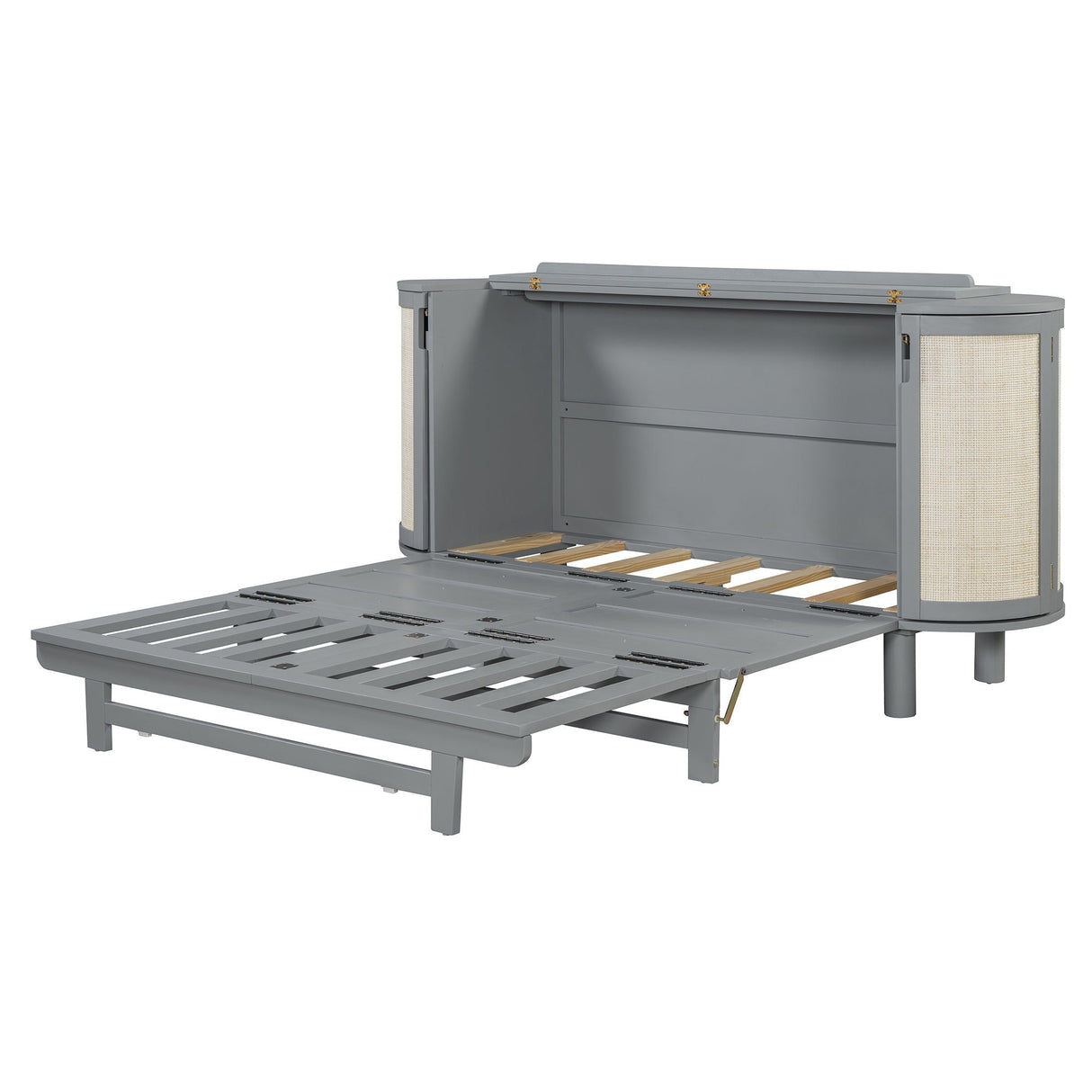 Murphy Bed With Hidden Storage & Modern Woven Design by Couch.com