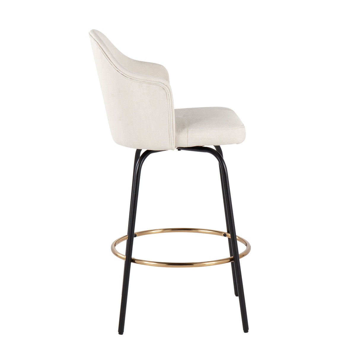 Ahoy - Contemporary Fixed Height Counter Stool Round Footrest (Set of 2) by Couch.com