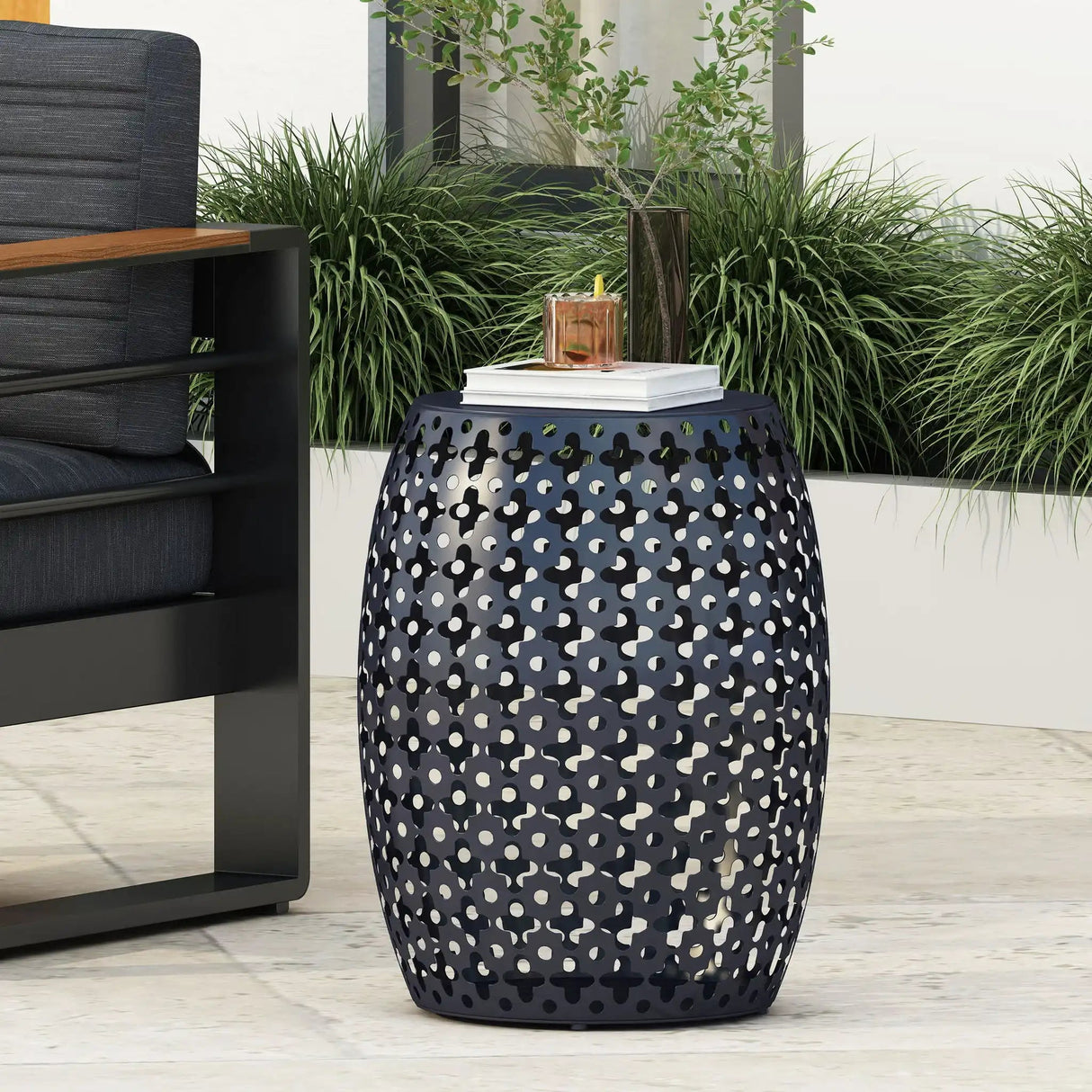 Modern Design Metal End Table Large