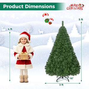 5ft Automatic Christmas Tree with 519 Full PVC Branch Tips