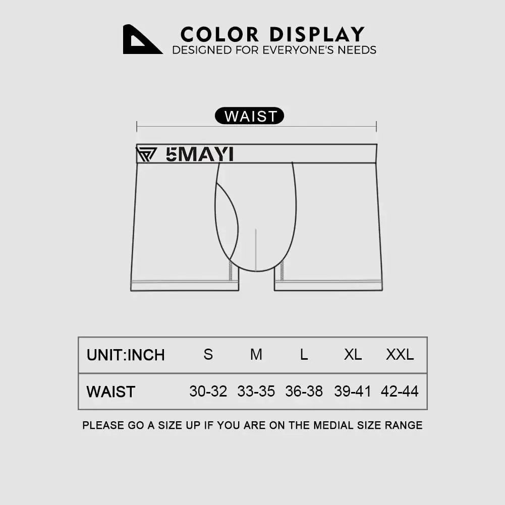 5Mayi Mens Underwear Boxer Briefs Cotton Men's Boxer Briefs Underwear Men Pack XX-Large I: Mens Trunks 6 Pack