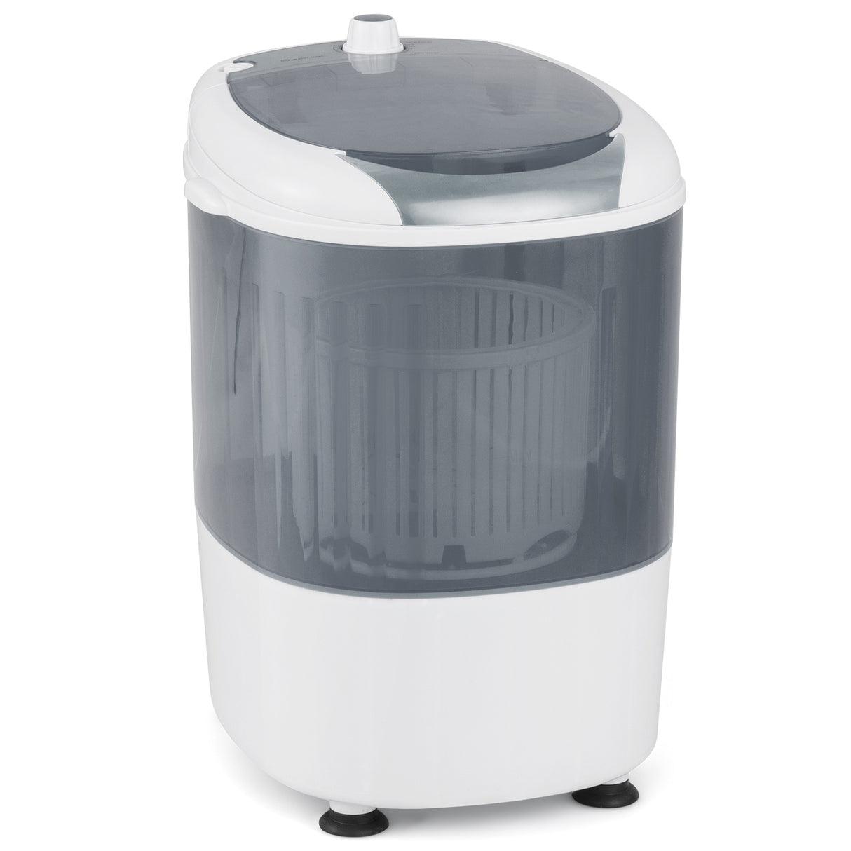 Portable Mini Washing Machine Semi-Automatic Washer and Spinner Combo with Single Tub-Gray