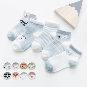 5Pairs 0-2Y Infant Baby Socks Baby Socks for Girls Cotton Mesh Cute Newborn Boy Toddler Socks Baby Clothes Accessories