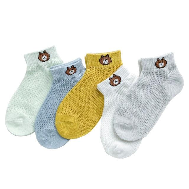 5Pairs 0-2Y Infant Baby Socks Baby Socks for Girls Cotton Mesh Cute Newborn Boy Toddler Socks Baby Clothes Accessories