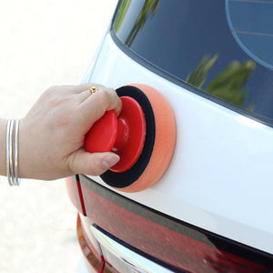 5PCS Car Wash Wax Polish Pad Polishing Pad Sponge Microfiber Sponge Applicators Car Cleaning Cloth Microfiber Applicator For Auto Polisher Waxing Sponge Car Wax Applicator Pads Kit Sponge Applicators Soft Foam Waxing Pad with Grip Handle
