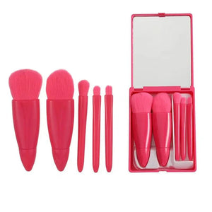 5PCS Soft Fluffy Makeup Brushes Set With Mirror