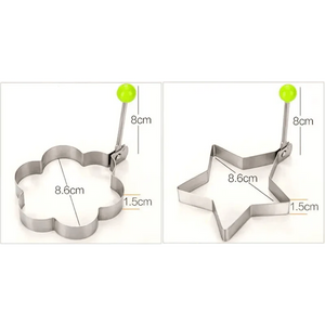 5Pcs Stainless Steel Fried Egg Mold Pancake Mould Omelette Mold Ring Cooking Fried Egg Bento Shaper Kitchen Gadget Frying Egg Cooking Tools Kitchen Accessories Gadget Rings