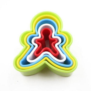 5Pcs/set Silicone Heart Star Xmas Tree Shape Cookies Cutter Molds Biscuit Plunger Forms For Baking Mousse Cake Decor Tools Cookie Cutter Set Biscuit Cutter Set Multi-size Sandwich Fondant Cake Cutter