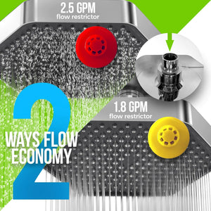 Luxury Filtered Shower Head High Pressure Rain Showerhead with Vitamin C E A