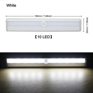 6/10 LEDs PIR LED Motion Sensor Light Cupboard Wardrobe Bed Lamp LED Under Cabinet Night Light For Closet Stairs Kitchen