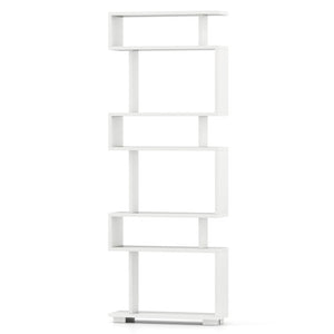 6-Tier Bookcase with Anti-Tipping Kit-White