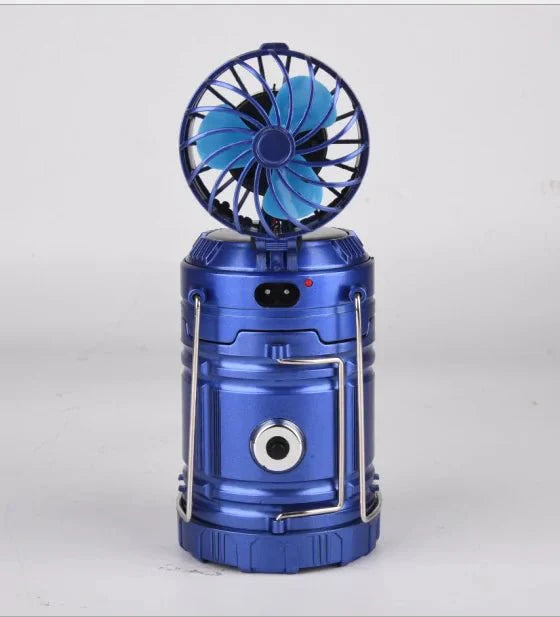 6 in 1 Portable Camping Solar Lantern With Fan