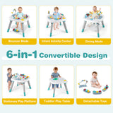6-in-1 Baby Activity Center Infant Jumper Toddler Table