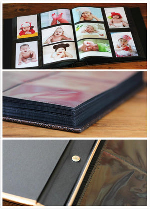 600 Pockets 6 Inch Interleaf Type Big High Capacity Photo Album PU Leather Photo Albums Handmade DIY Commemorative Family Flower Memo Scrapbook Paper Baby Family Scrapbook Albums