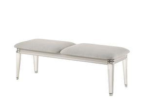 Laveda - Boucle Bench - Light Gray / White by Couch.com