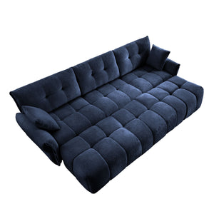 Elegant Sofa Set With Ottoman And Pillows, Textured Chenille, High Resilience Cushions by Couch.com