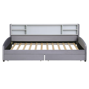 Luxurious Upholstered Platform Bed With Storage Drawers by Couch.com
