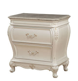 Chantelle - Nightstand With Granite Top - White by Couch.com