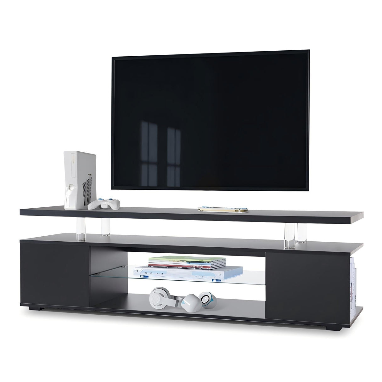 TV Stant With LED And Large Side Cabinet by Couch.com