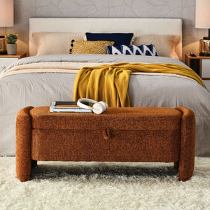 Oval Ottoman Storage Bench Chenille Bench With Large Storage Space For The Living Room, Entryway And Bedroom by Couch.com