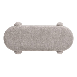 Hugo - Oval Fully Upholstered Storage Bench