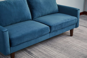 Luxurious Comfort Stationary Loveseat - Space Blue by Couch.com
