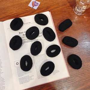 6/12 Pcs Women Girl Cute Knitting Solid Scrunchies Rubber Band Children Soft Elastic Hair Bands Colorful Large Hair Ties, Strong Elastic Hair Bobbles for Ponytail Holder Sweet Hair Accessories Set