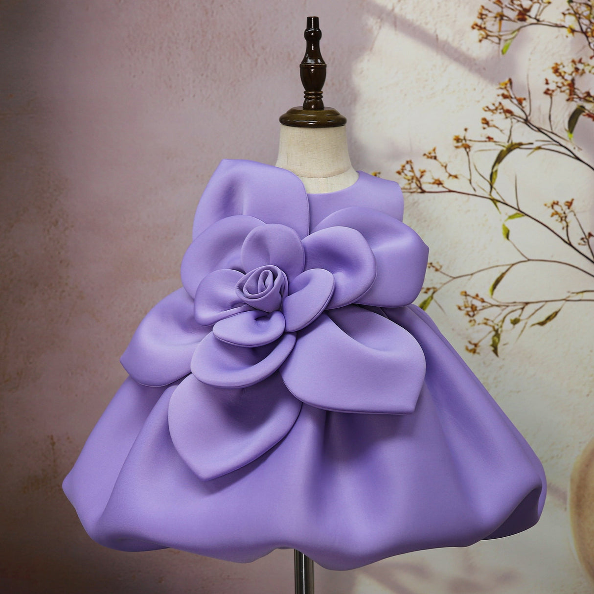 Big Flower Little Girl Dress