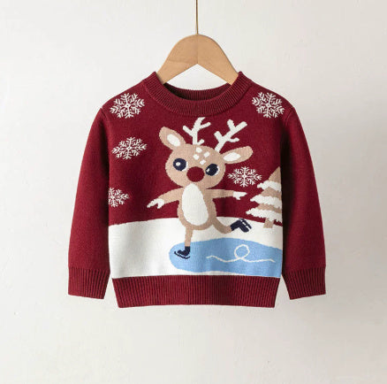 Baby Boys' And Girls' Elastic Pullover Sweater