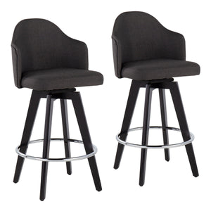 Ahoy - Contemporary Fixed Height Counter Stool With Round Footrest (Set of 2) by Couch.com