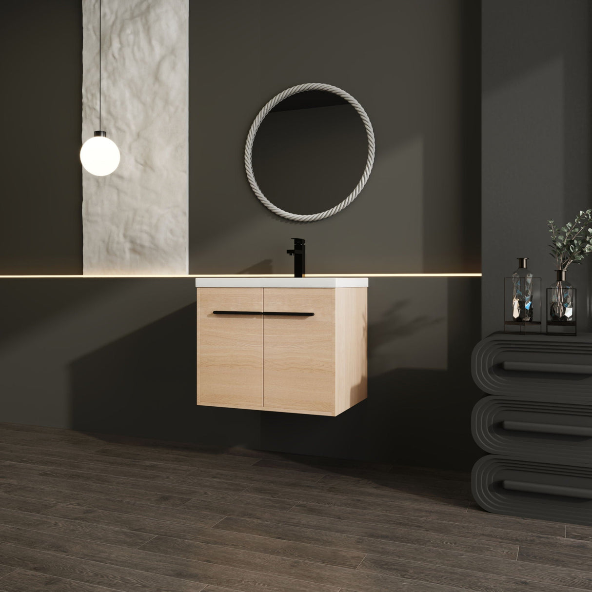 Bathroom Vanity Set With Resin Countertop Sink, 2 Doors by Couch.com